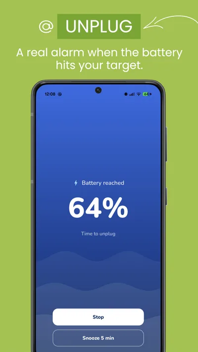Juice screenshot — alarm at your target