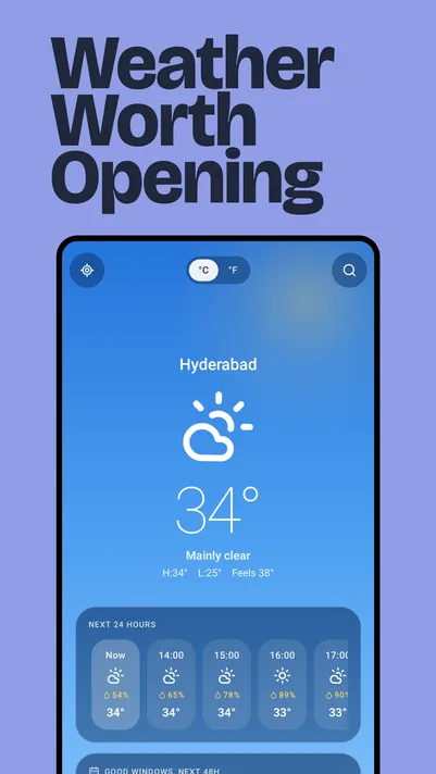 Weather screenshot — current conditions