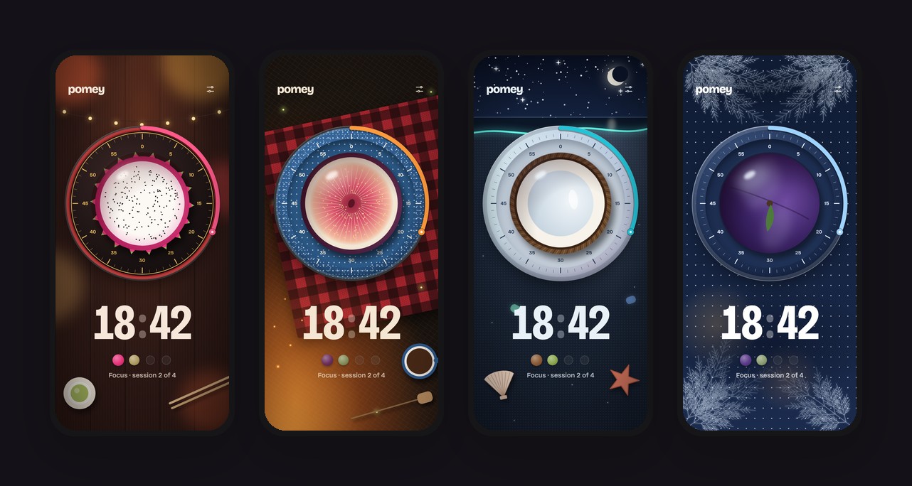 Night themes: Night Market, Campfire, Moon Tide, Frost Night